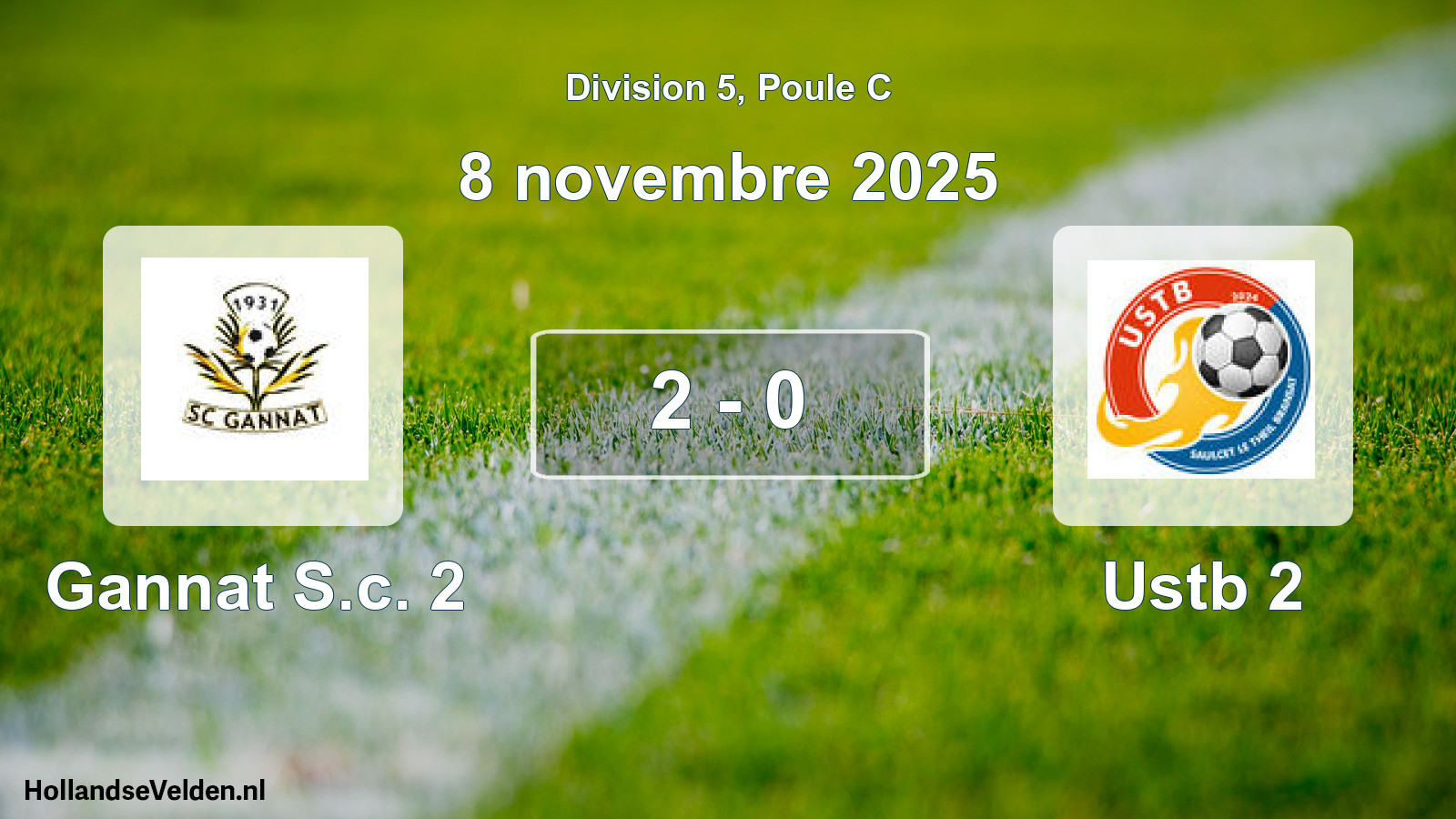 Total number of matches played: Gannat S.c. 2 - Ustb 2 2 - 0 (8 November 2025)