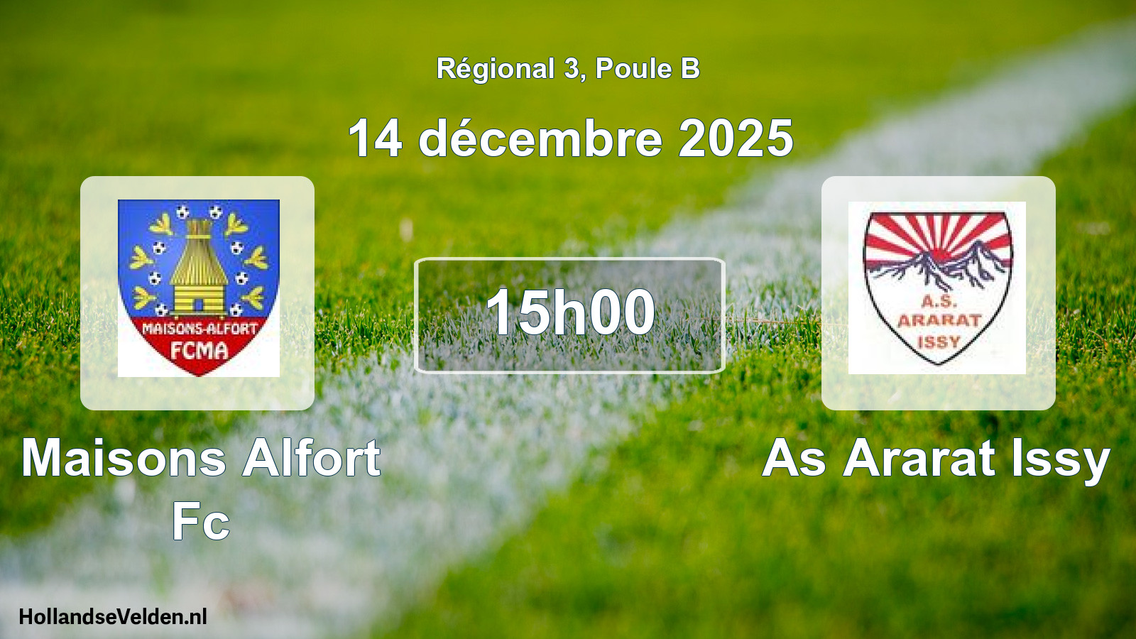Scheduled Match: Maisons Alfort Fc - As Ararat Issy (14 December 2025)