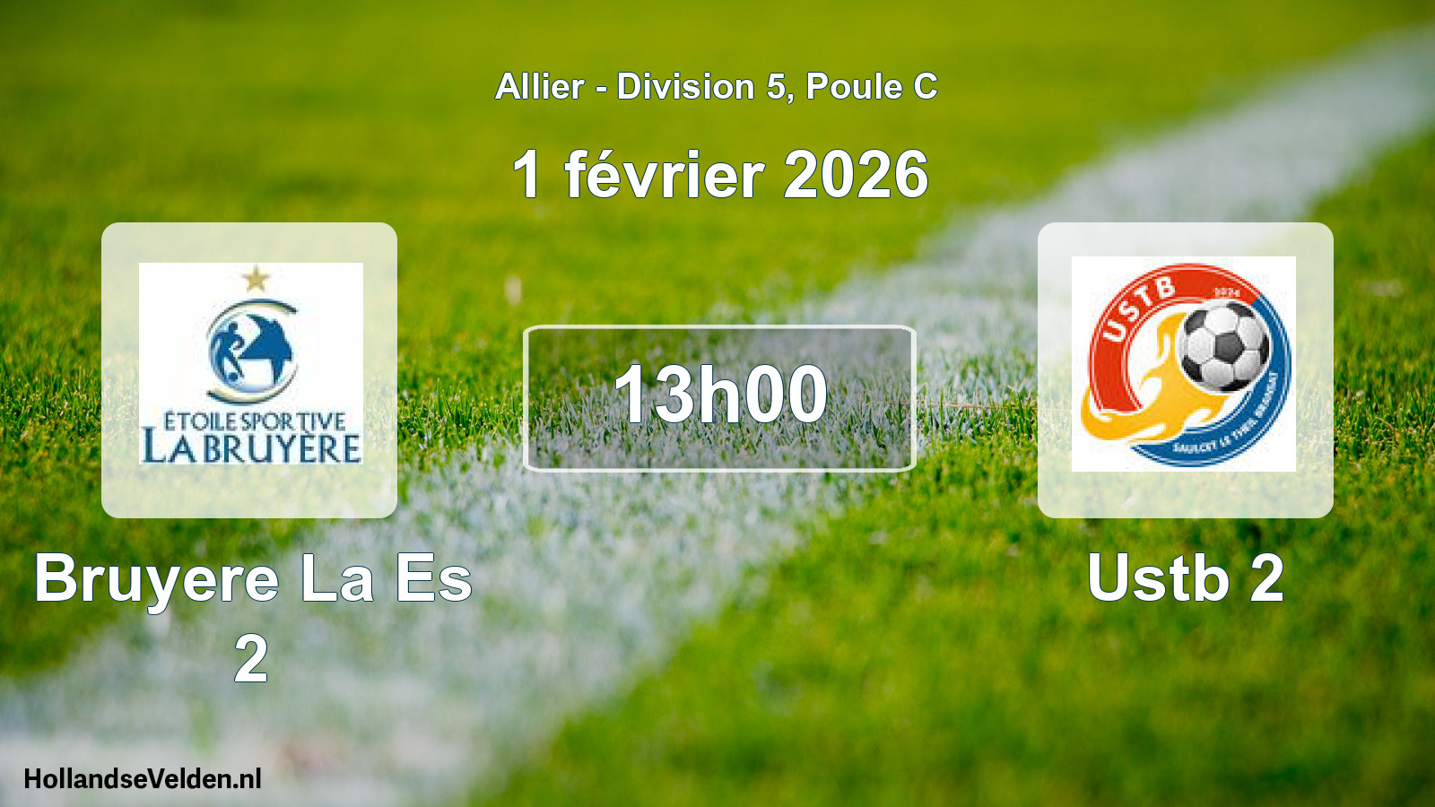 Match programmé: Bruyere La Es 2 - Ustb 2 (1 février 2026)