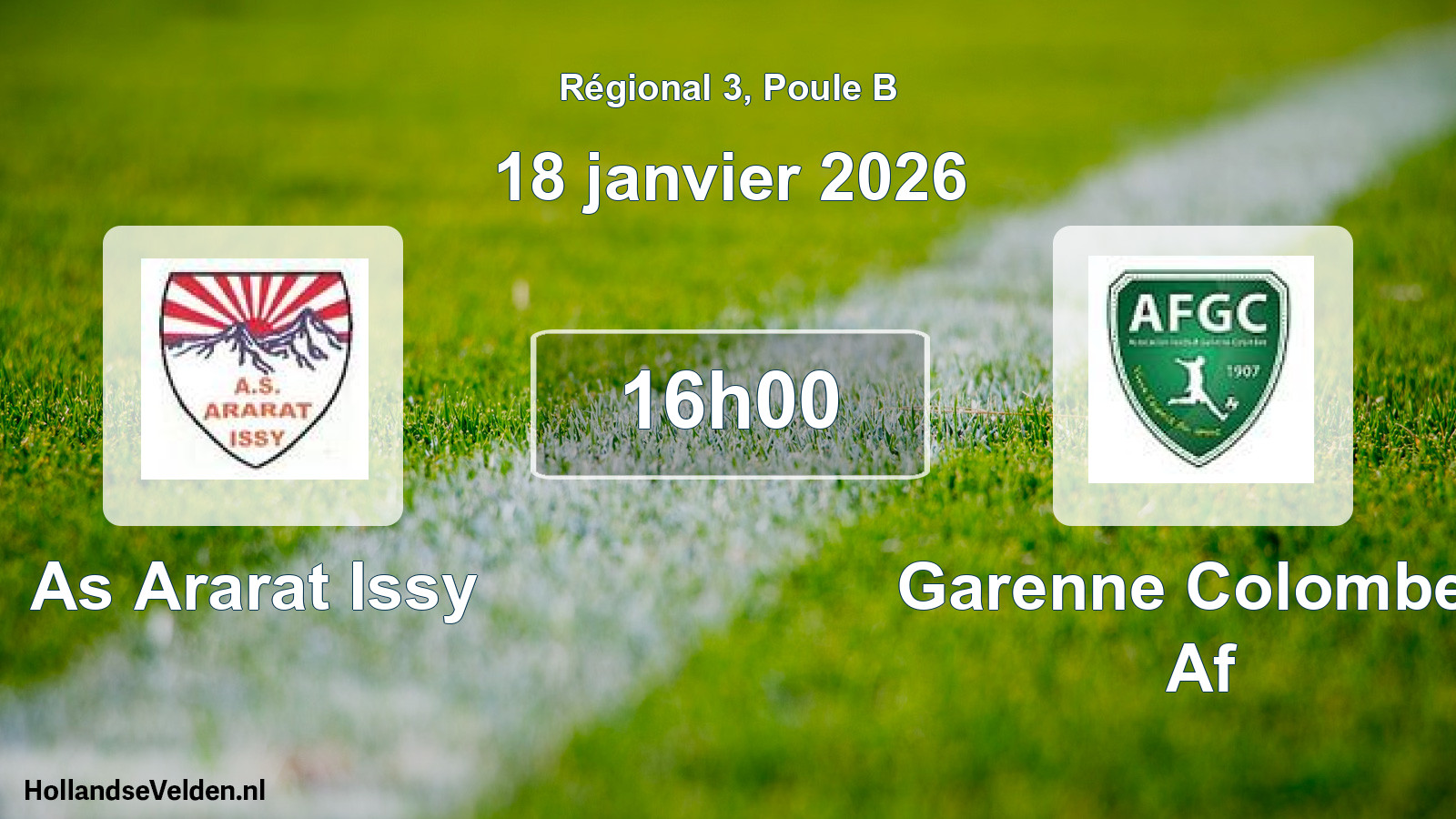 Scheduled Match: As Ararat Issy - Garenne Colombes Af (18 January 2026)