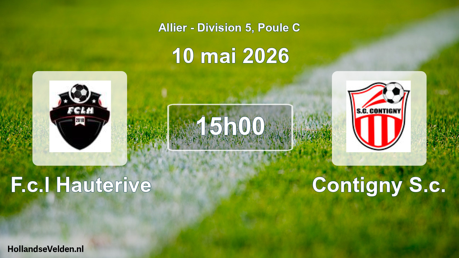 Match programmé: F.c.l Hauterive - Contigny S.c. (10 mai 2026)