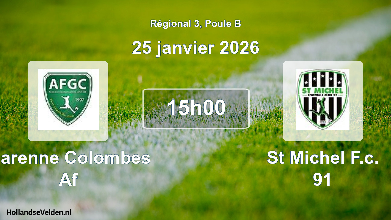 Scheduled Match: Garenne Colombes Af - St Michel F.c. 91 (25 January 2026)
