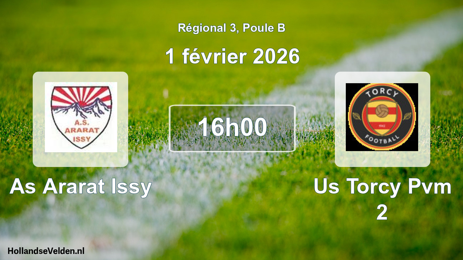 Geplande wedstrijd: As Ararat Issy - Us Torcy Pvm 2 (1 février 2026)