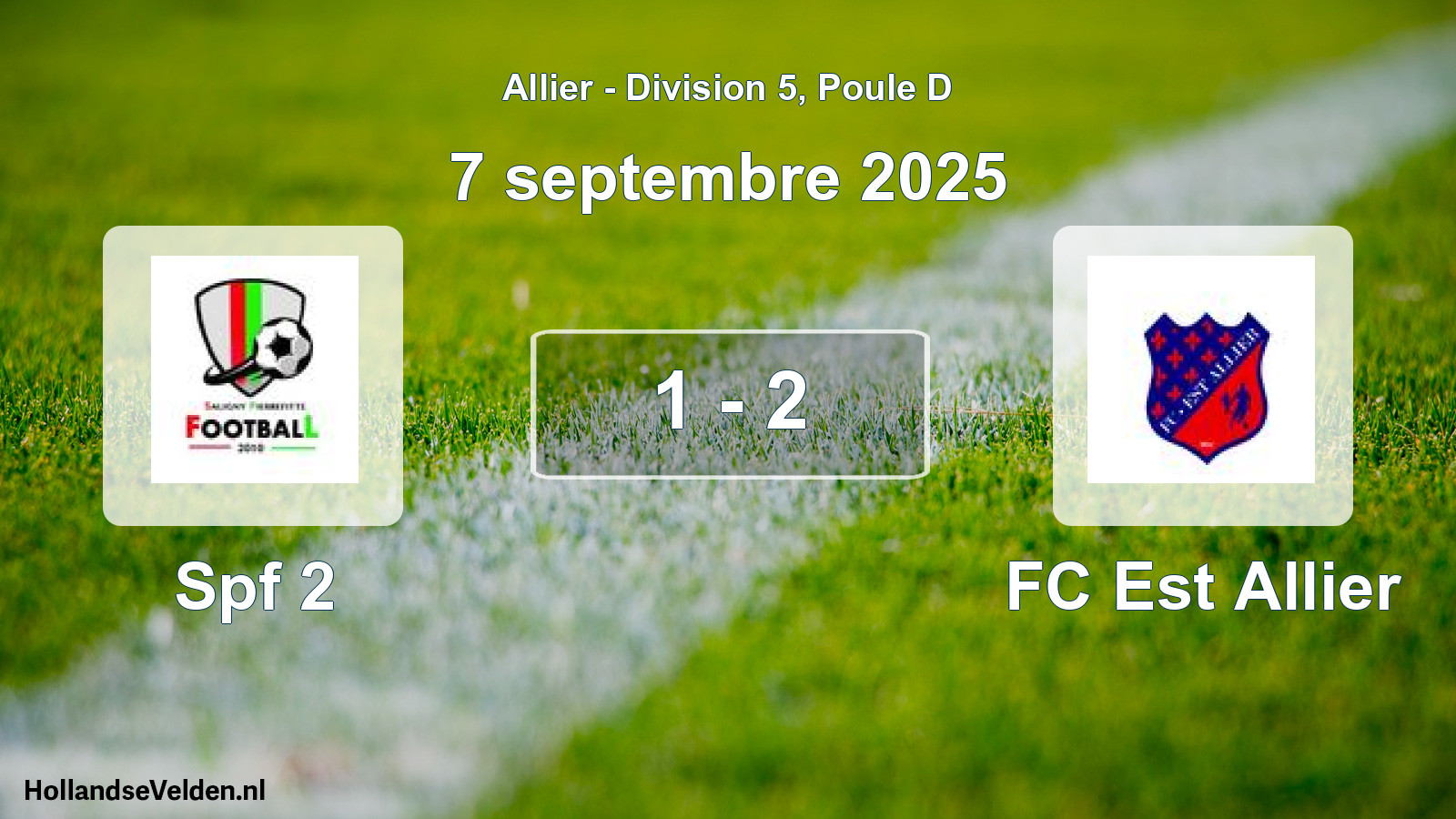 Gespeelde wedstrijd: Spf 2 - FC Est Allier 1 - 2 (7 september 2025)