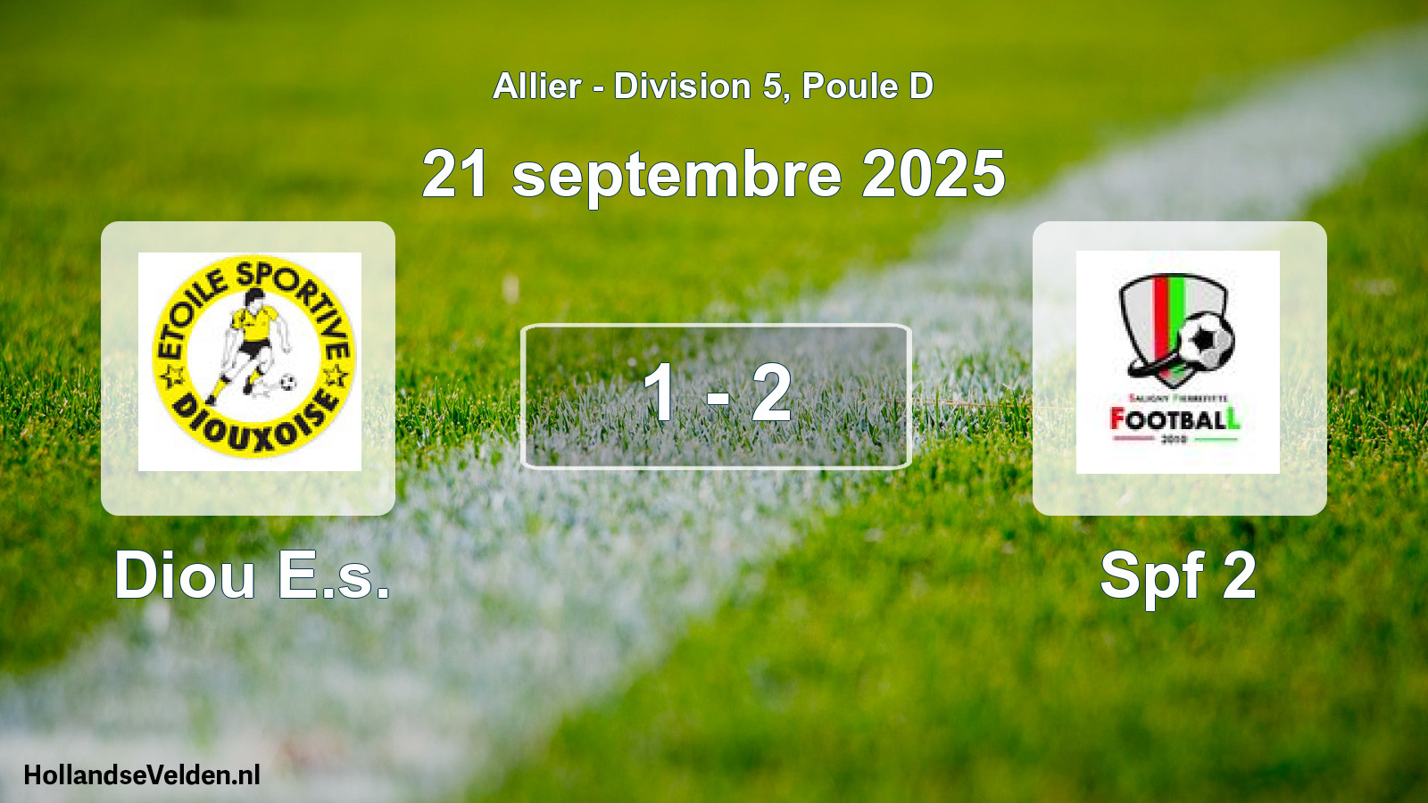 Gespeelde wedstrijd: Diou E.s. - Spf 2 1 - 2 (21 september 2025)