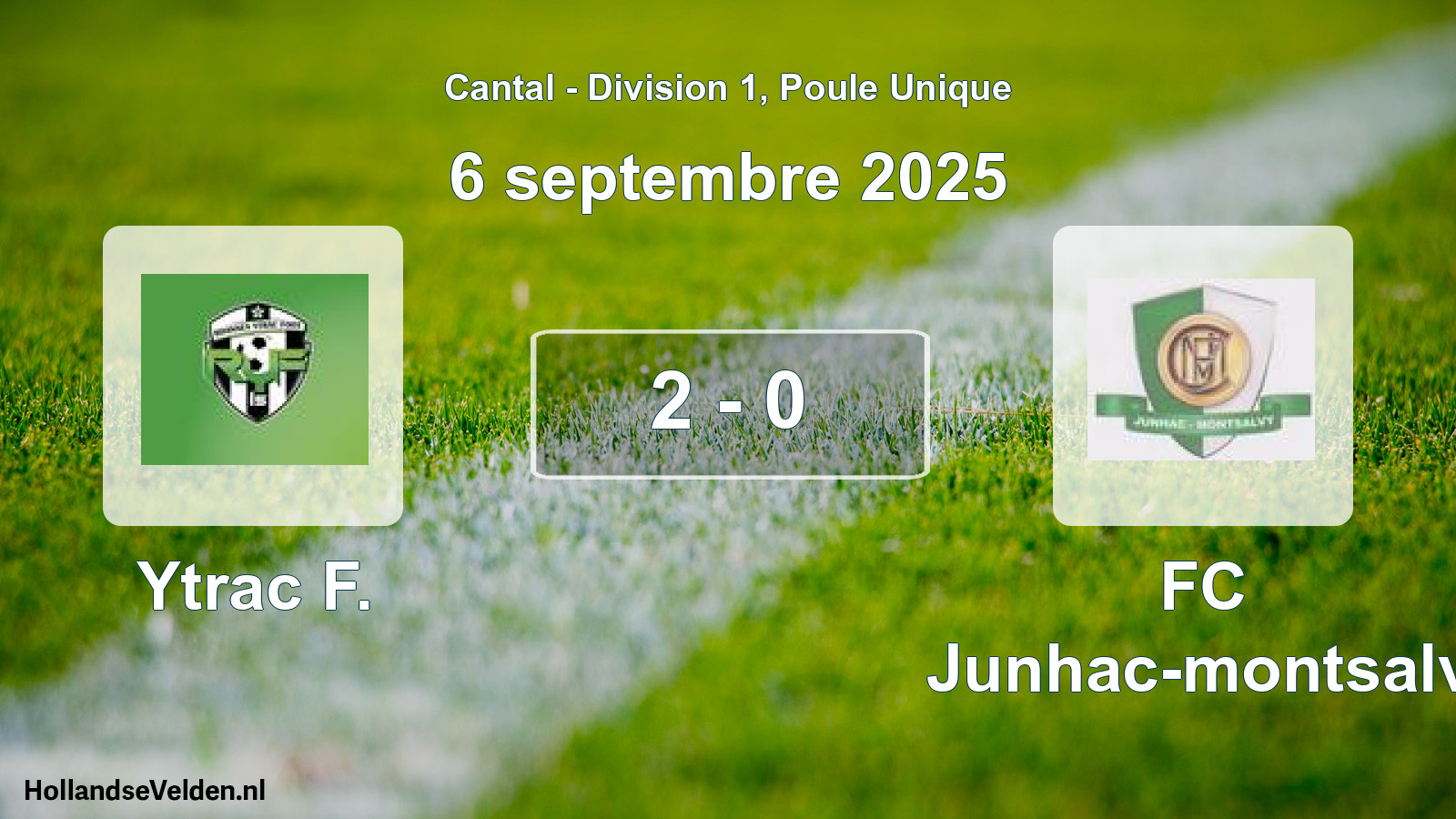 Gespeelde wedstrijd: Ytrac F. - FC Junhac-montsalv 2 - 0 (6 september 2025)