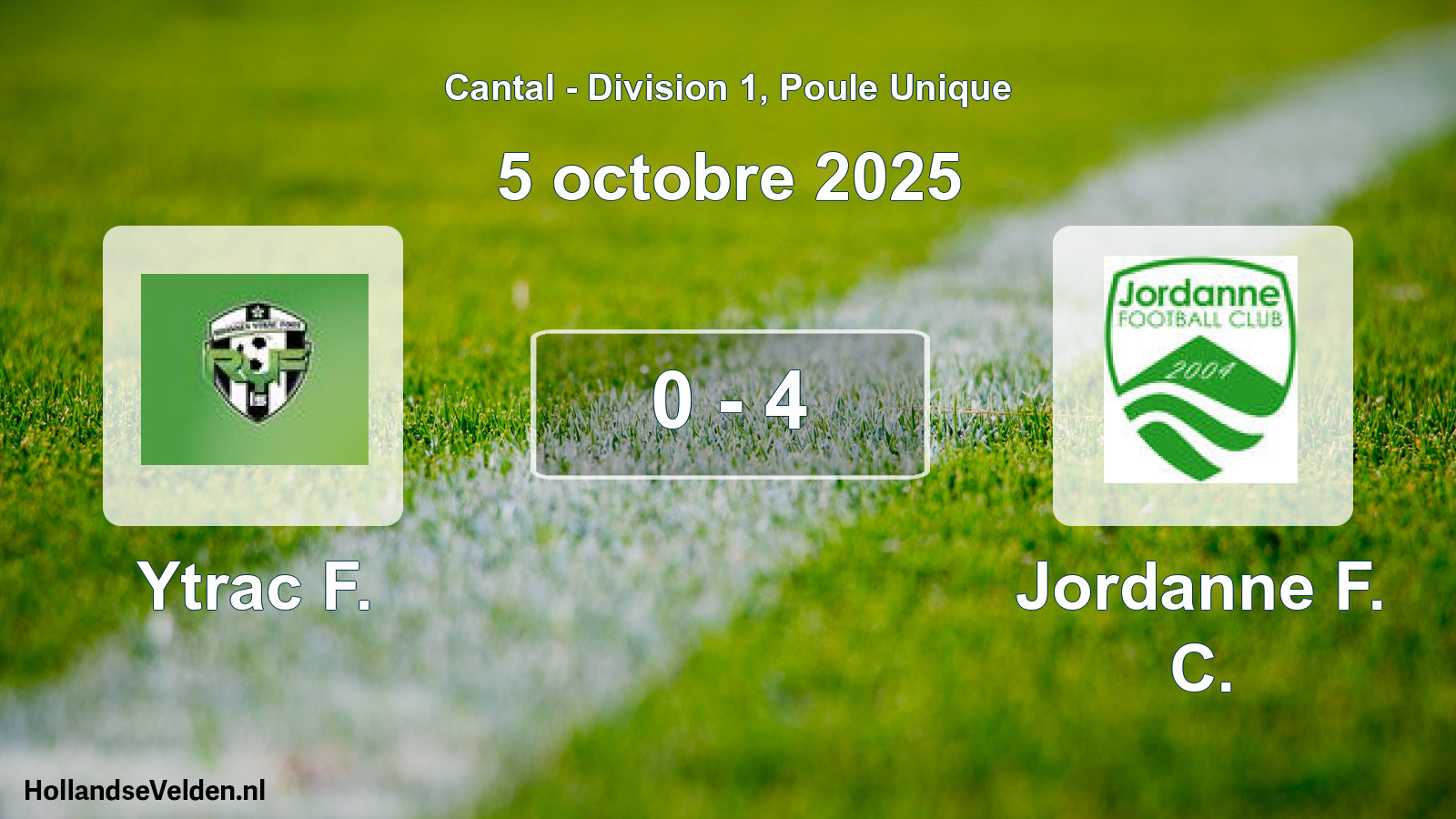 Total number of matches played: Ytrac F. - Jordanne F. C. 0 - 4 (5 October 2025)