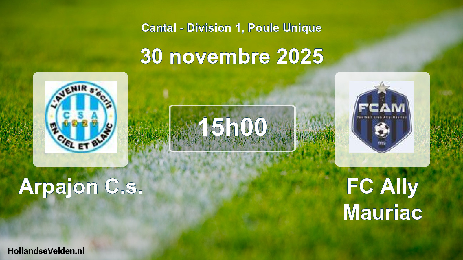 Gespeelde wedstrijd: Arpajon C.s. - FC Ally Mauriac 1 - 0 (30 november 2025)