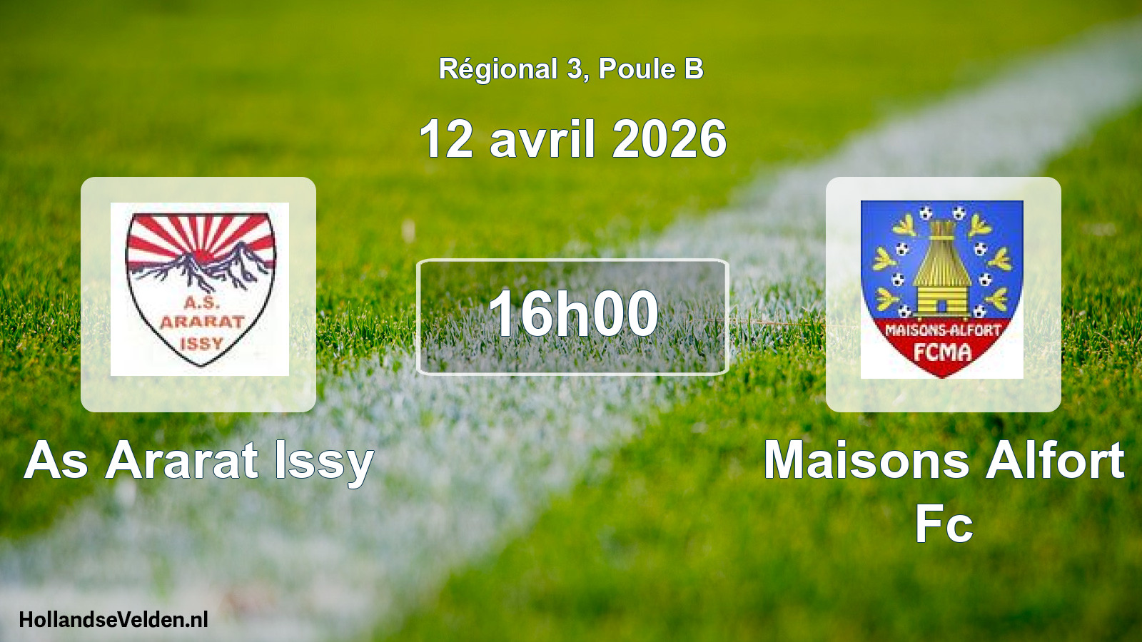Geplande wedstrijd: As Ararat Issy - Maisons Alfort Fc (12 avril 2026)