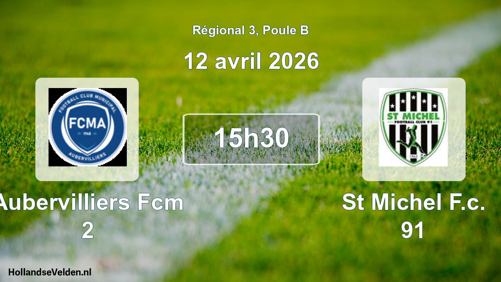 Geplande wedstrijd: Aubervilliers Fcm 2 - St Michel F.c. 91 (12 april 2026)