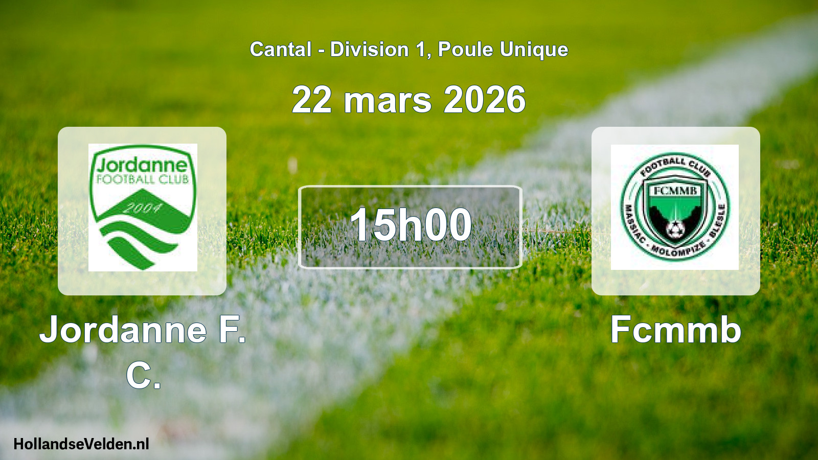 Match programmé: Jordanne F. C. - Fcmmb (22 mars 2026)