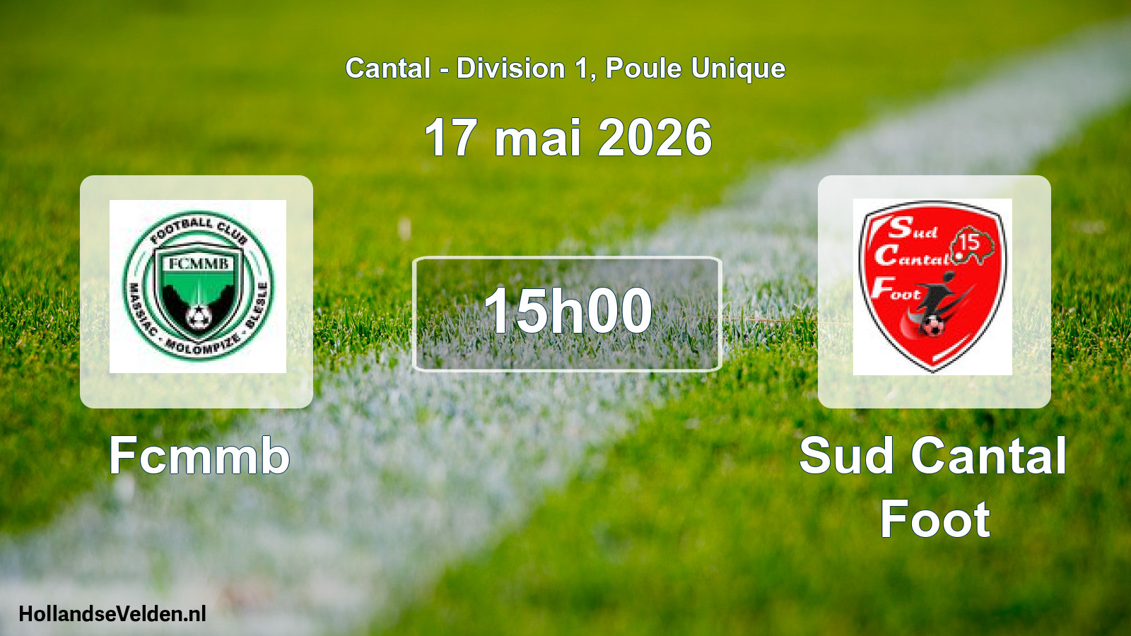 Geplande wedstrijd: Fcmmb - Sud Cantal Foot (17 mei 2026)