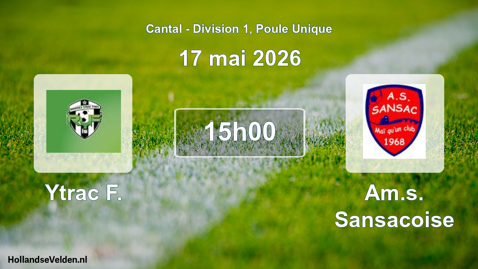 Geplande wedstrijd: Ytrac F. - Am.s. Sansacoise (17 mei 2026)