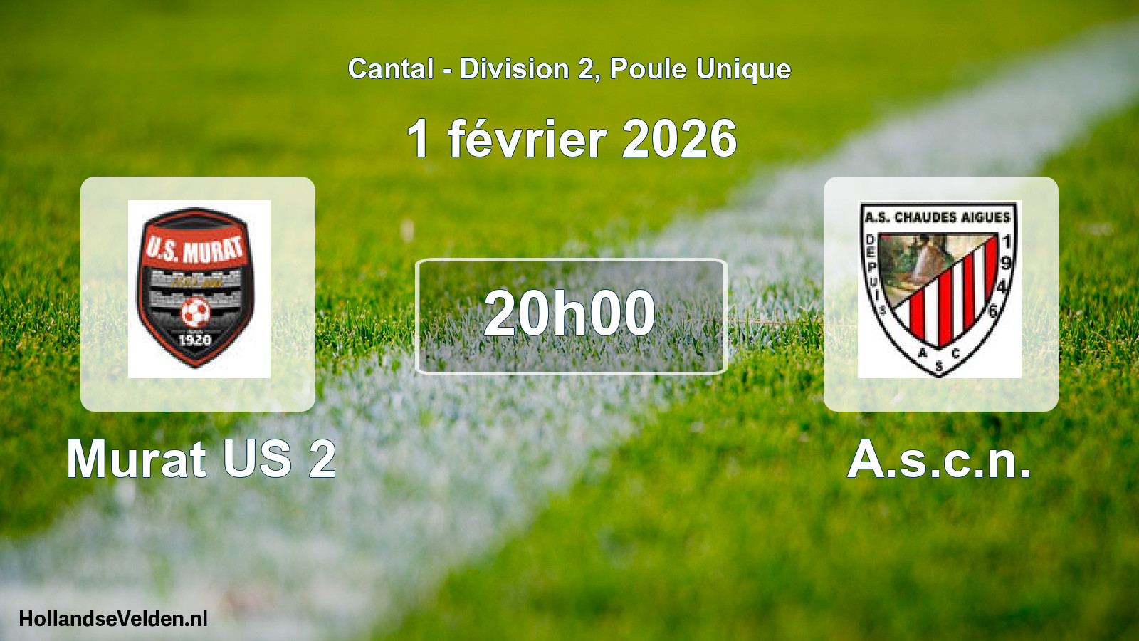Match programmé: Murat US 2 - A.s.c.n. (1 février 2026)
