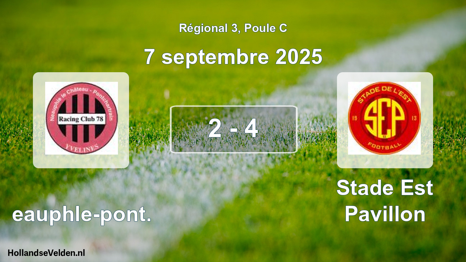Gespeelde wedstrijd: Neauphle-pont. - Stade Est Pavillon 2 - 4 (7 september 2025)