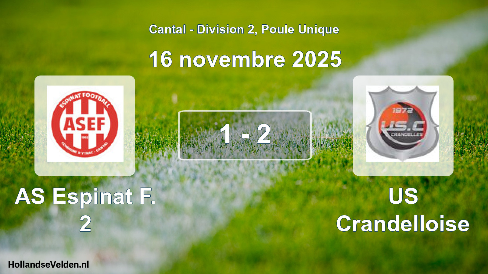 Gespeelde wedstrijd: AS Espinat F. 2 - US Crandelloise 1 - 2 (16 november 2025)