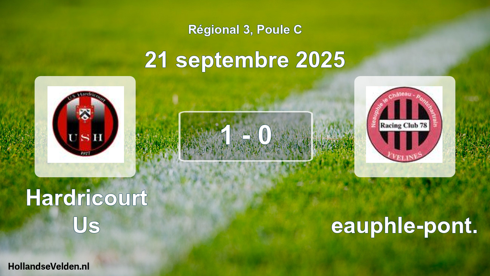 Gespeelde wedstrijd: Hardricourt Us - Neauphle-pont. 1 - 0 (21 septembre 2025)