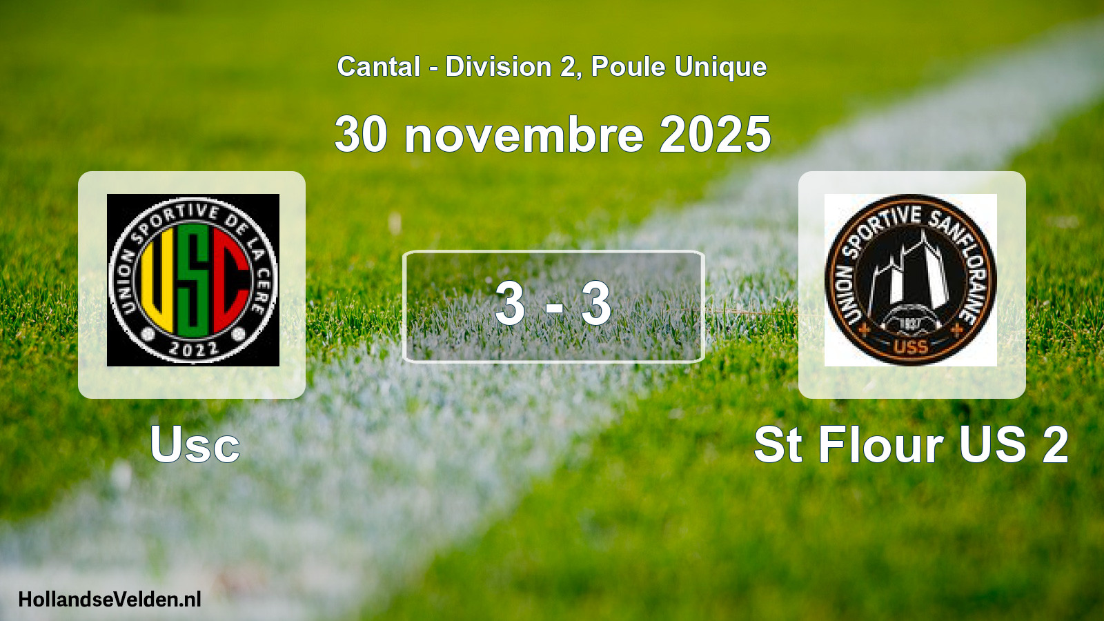 Gespeelde wedstrijd: Usc - St Flour US 2 3 - 3 (30 november 2025)