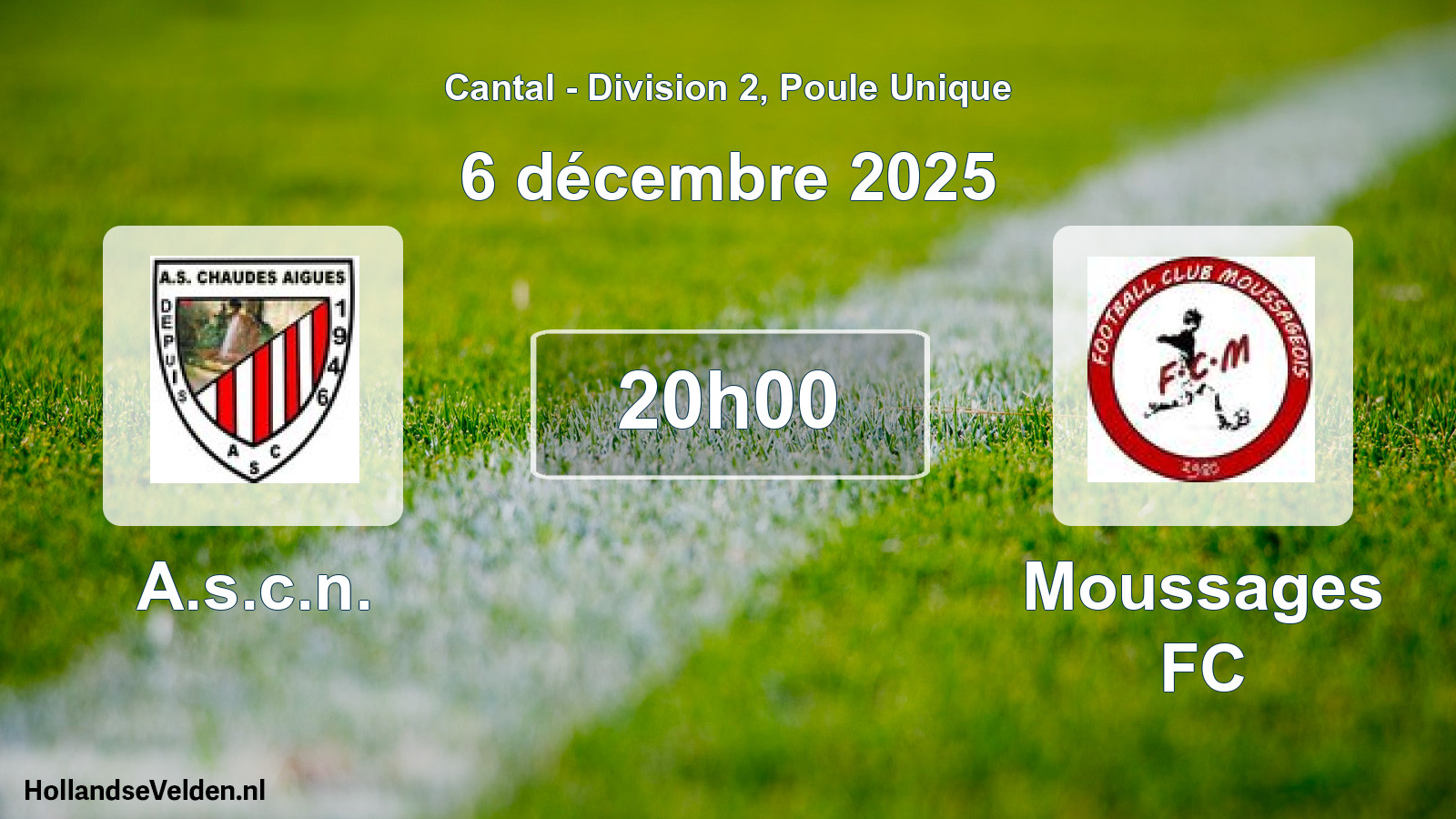 Match programmé: A.s.c.n. - Moussages FC (6 décembre 2025)