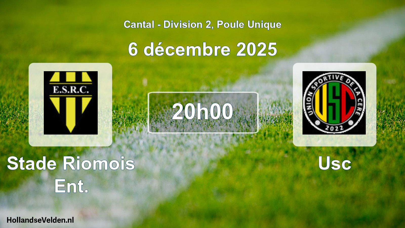 Match programmé: Stade Riomois Ent. - Usc (6 décembre 2025)