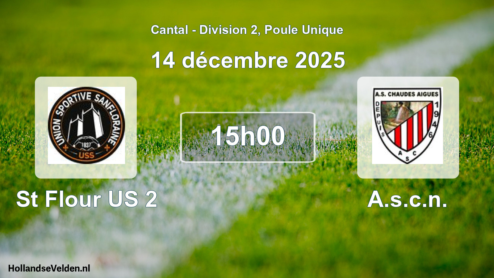 Geplande wedstrijd: St Flour US 2 - A.s.c.n. (14 december 2025)