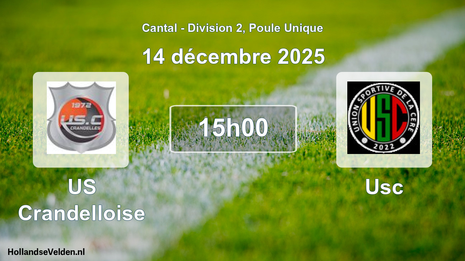 Geplande wedstrijd: US Crandelloise - Usc (14 december 2025)