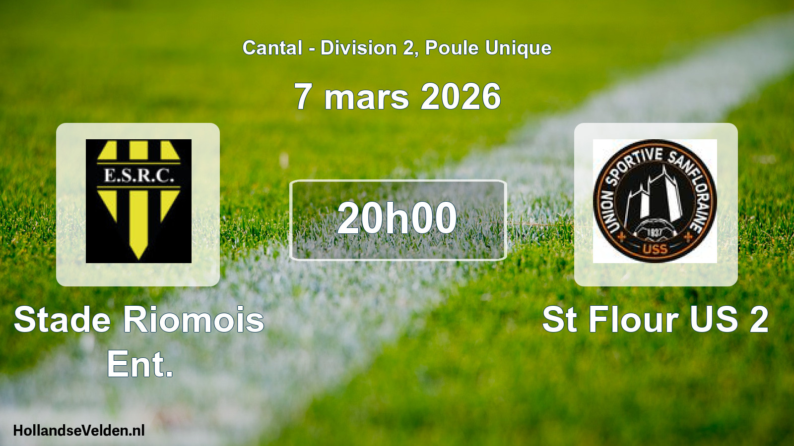 Geplande wedstrijd: Stade Riomois Ent. - St Flour US 2 (7 maart 2026)