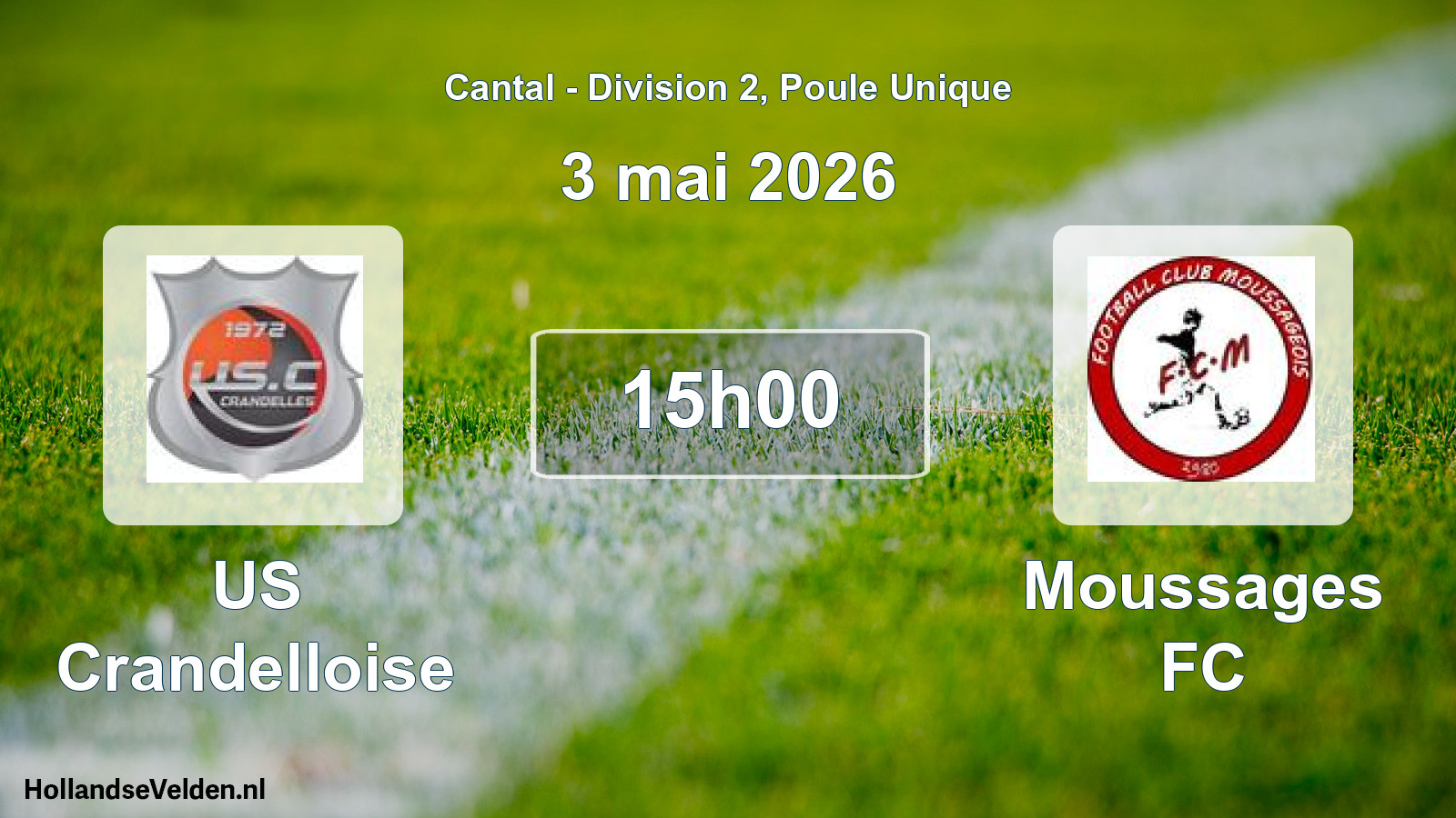 Match programmé: US Crandelloise - Moussages FC (3 mai 2026)
