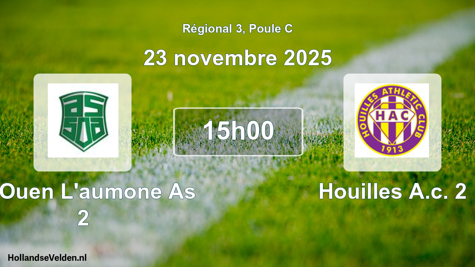 Geplande wedstrijd: St Ouen L'aumone As 2 - Houilles A.c. 2 (23 novembre 2025)