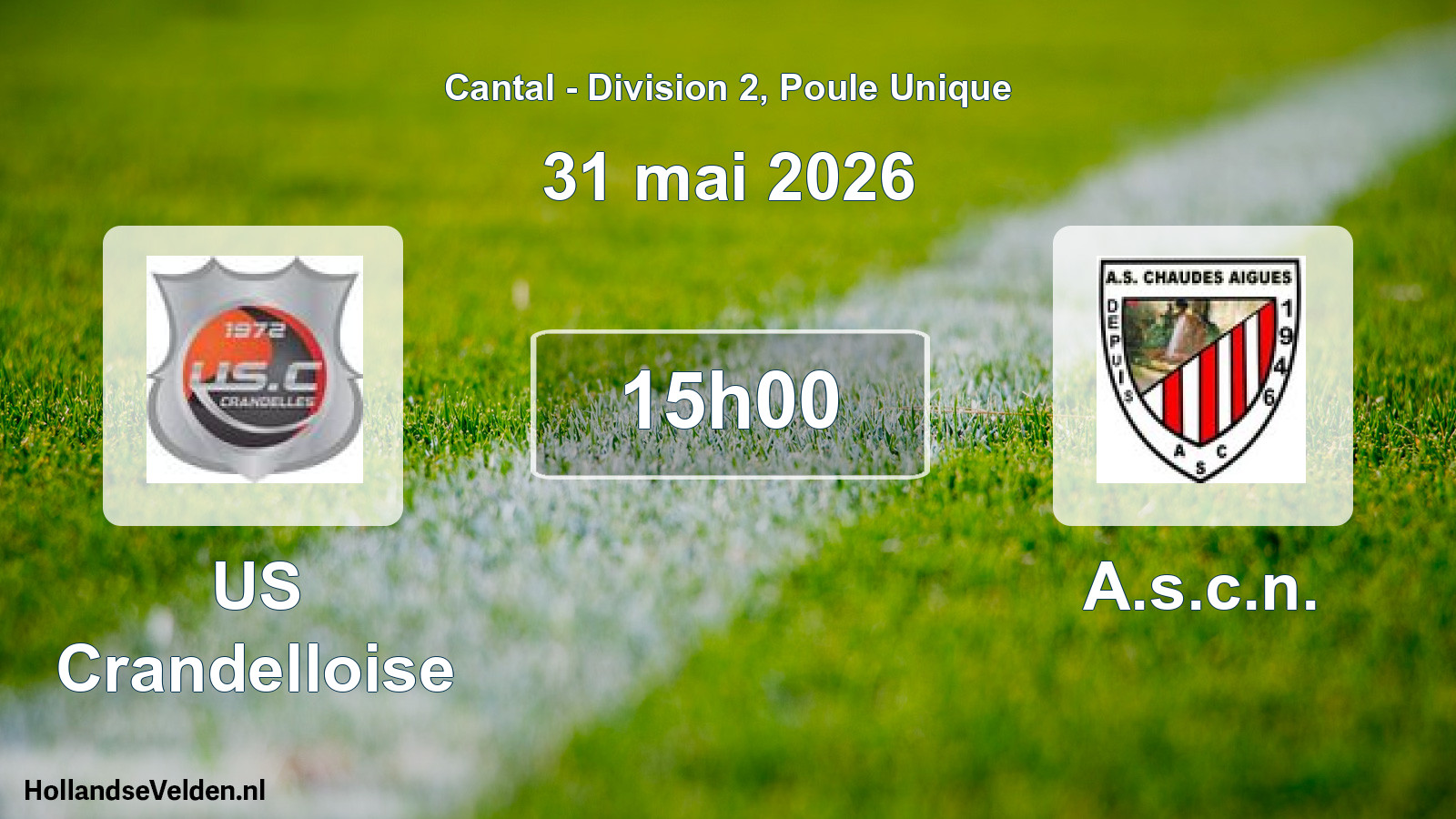 Scheduled Match: US Crandelloise - A.s.c.n. (31 May 2026)