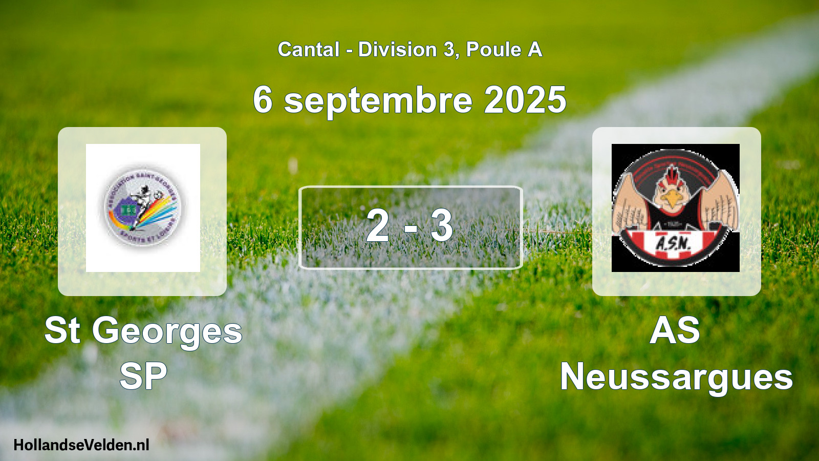 Gespeelde wedstrijd: St Georges SP - AS Neussargues 2 - 3 (6 september 2025)