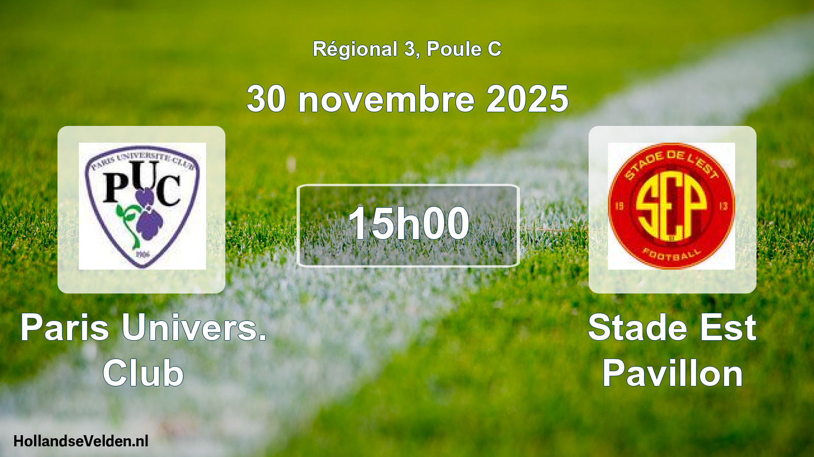 Scheduled Match: Paris Univers. Club - Stade Est Pavillon (30 November 2025)