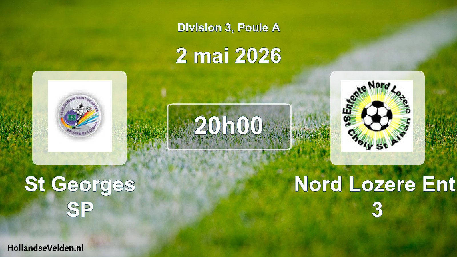 Match programmé: St Georges SP - Nord Lozere Ent. 3 (2 mai 2026)