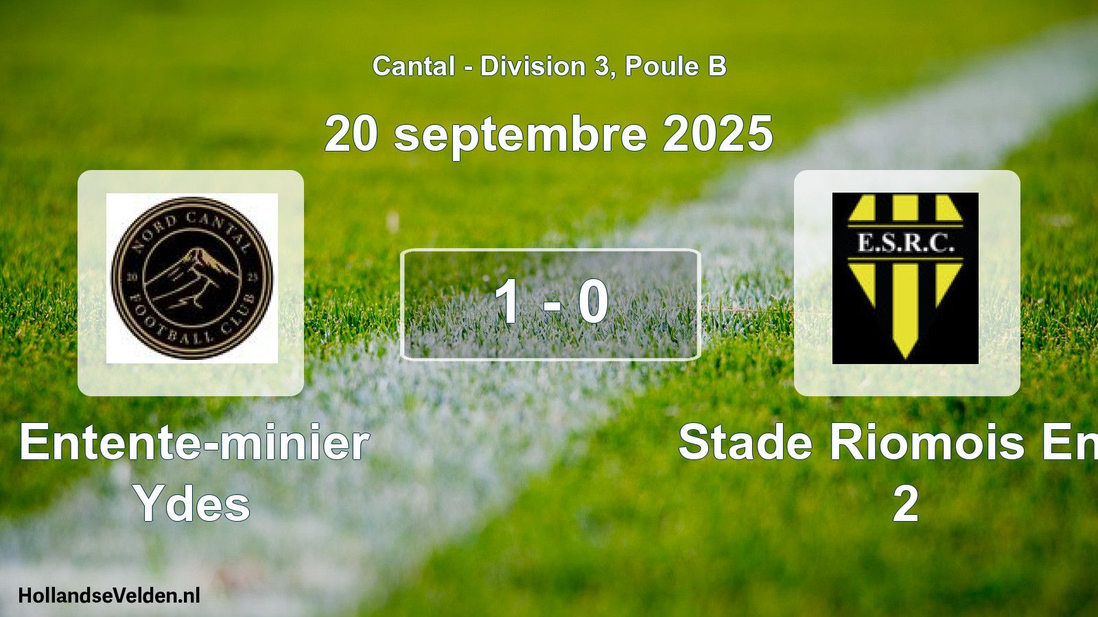 Gespeelde wedstrijd: Entente-minier Ydes - Stade Riomois Ent. 2 1 - 0 (20 september 2025)