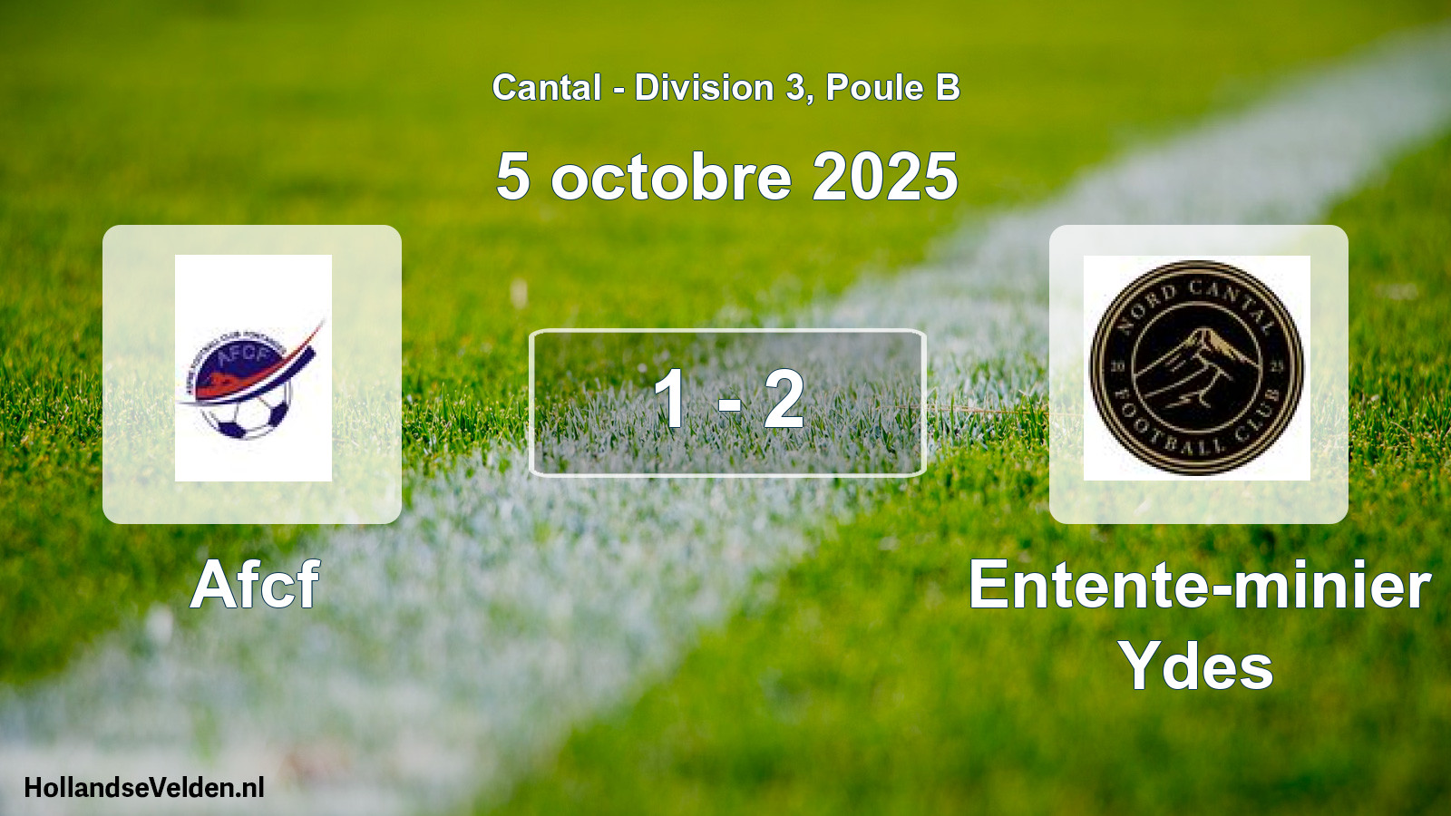 Match joué: Afcf - Entente-minier Ydes 1 - 2 (5 octobre 2025)
