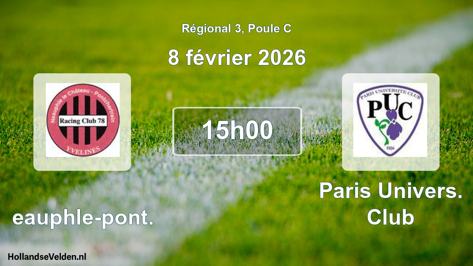 Geplande wedstrijd: Neauphle-pont. - Paris Univers. Club (8 février 2026)
