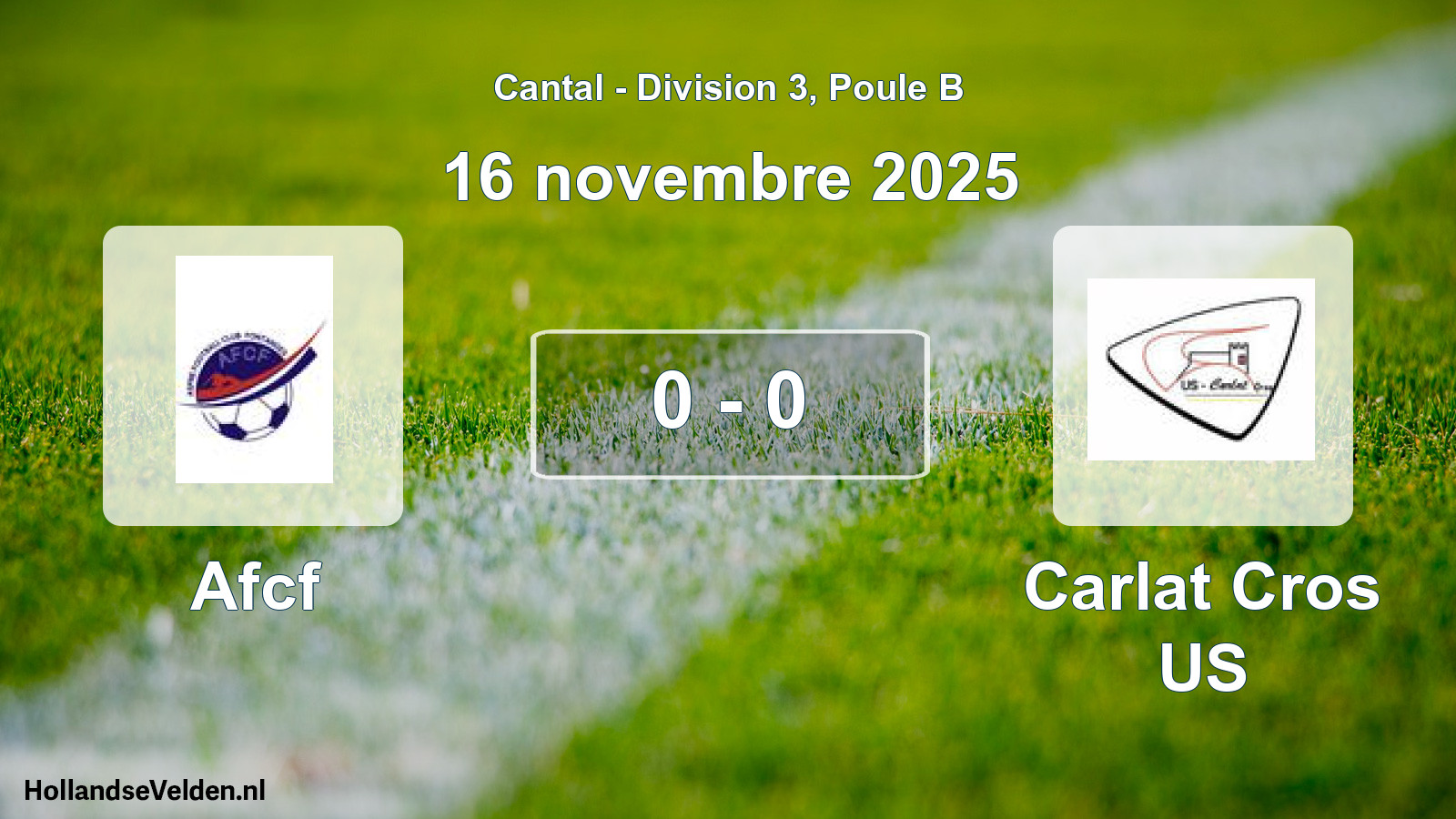 Gespeelde wedstrijd: Afcf - Carlat Cros US 0 - 0 (16 november 2025)