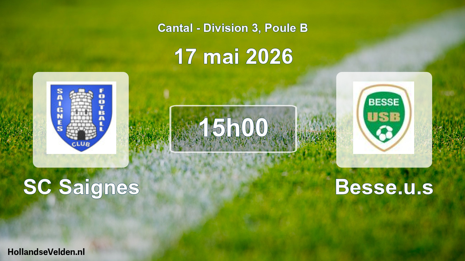 Match programmé: SC Saignes - Besse.u.s (17 mai 2026)