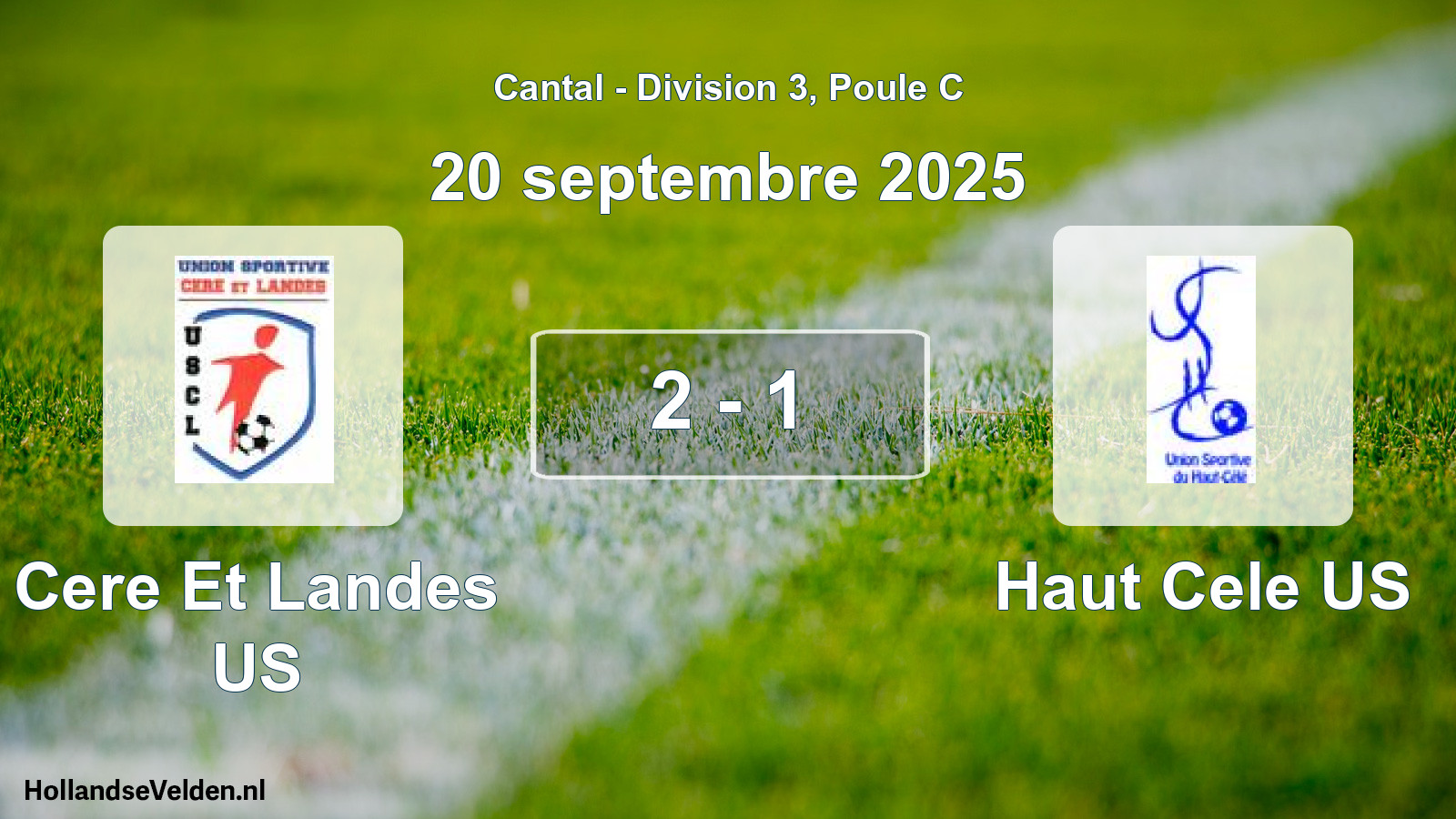 Gespeelde wedstrijd: Cere Et Landes US - Haut Cele US 2 - 1 (20 september 2025)