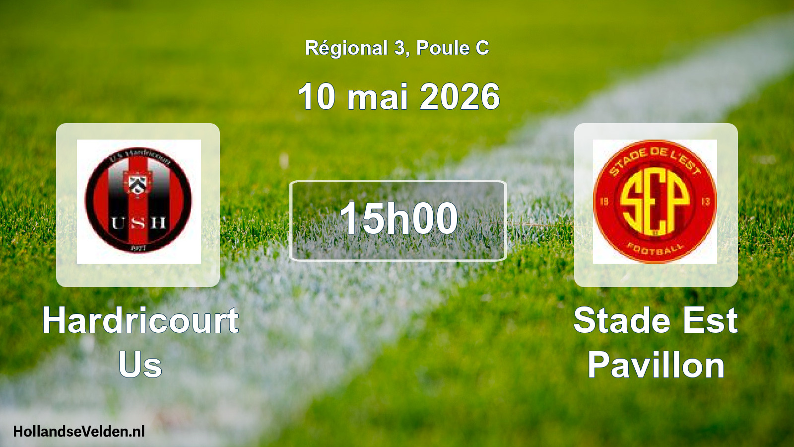 Geplande wedstrijd: Hardricourt Us - Stade Est Pavillon (10 mei 2026)
