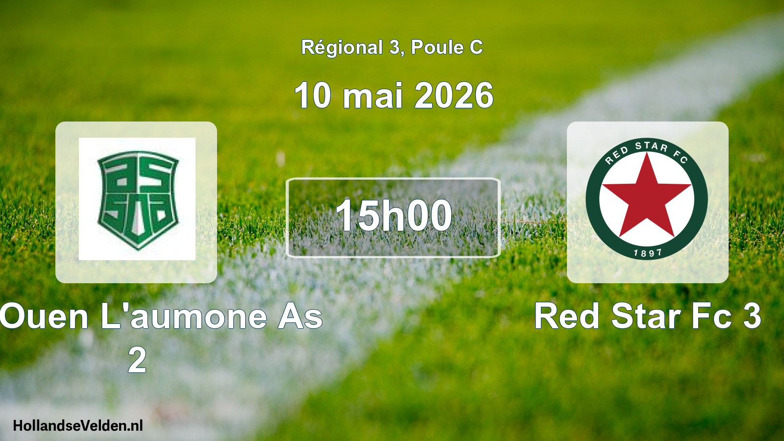 Geplande wedstrijd: St Ouen L'aumone As 2 - Red Star Fc 3 (10 mai 2026)