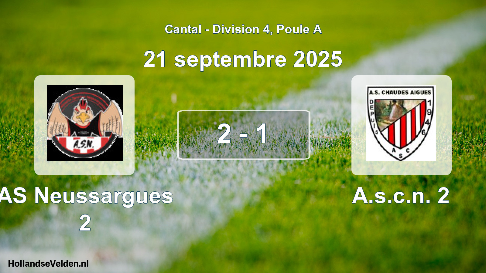 Gespeelde wedstrijd: AS Neussargues 2 - A.s.c.n. 2 2 - 1 (21 september 2025)