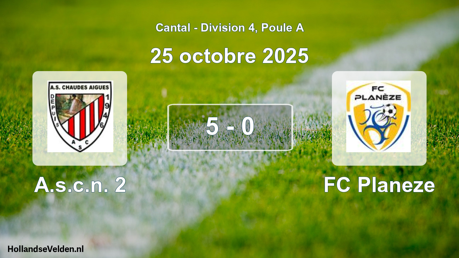 Total number of matches played: A.s.c.n. 2 - FC Planeze 5 - 0 (25 October 2025)