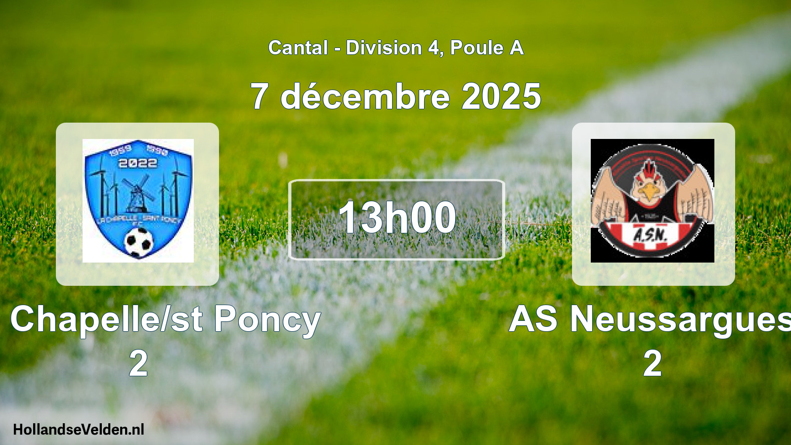 Geplande wedstrijd: La Chapelle/st Poncy 2 - AS Neussargues 2 (7 december 2025)