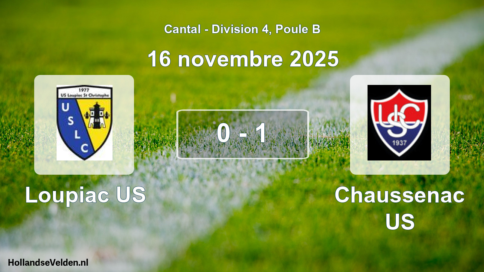 Gespeelde wedstrijd: Loupiac US - Chaussenac US 0 - 1 (16 november 2025)