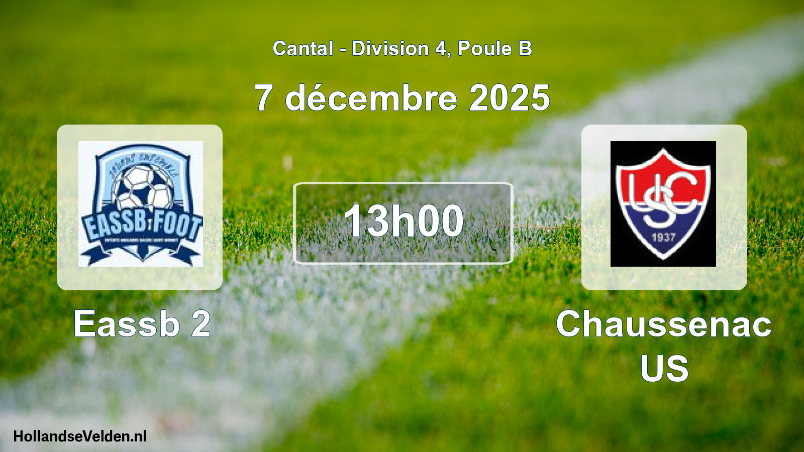 Match programmé: Eassb 2 - Chaussenac US (7 décembre 2025)