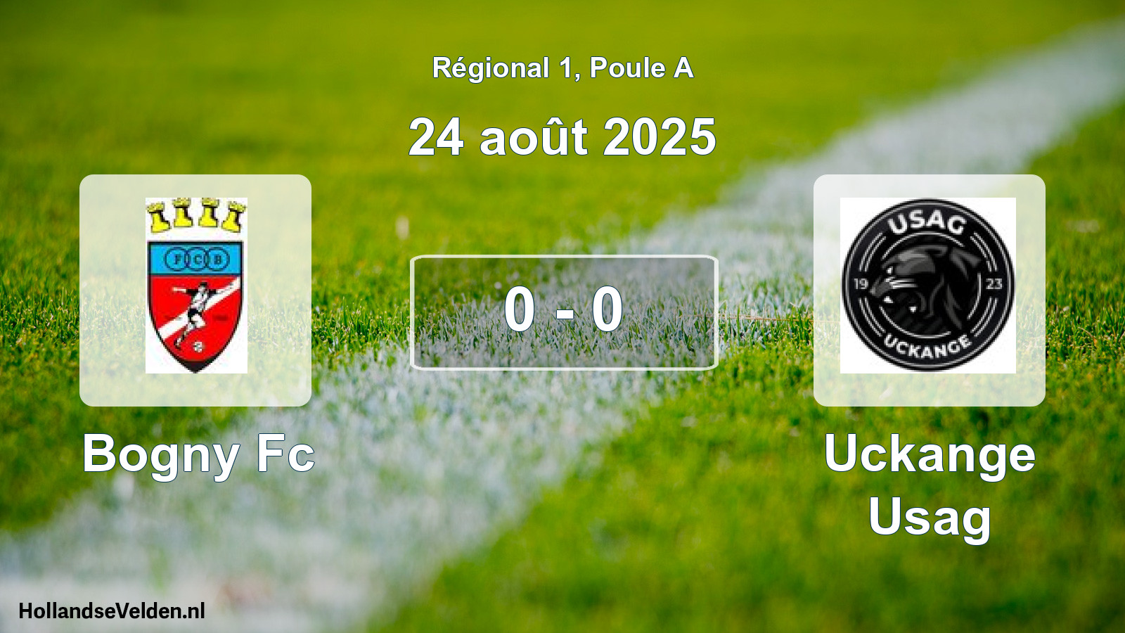 Gespeelde wedstrijd: Bogny Fc - Uckange Usag 0 - 0 (24 augustus 2025)