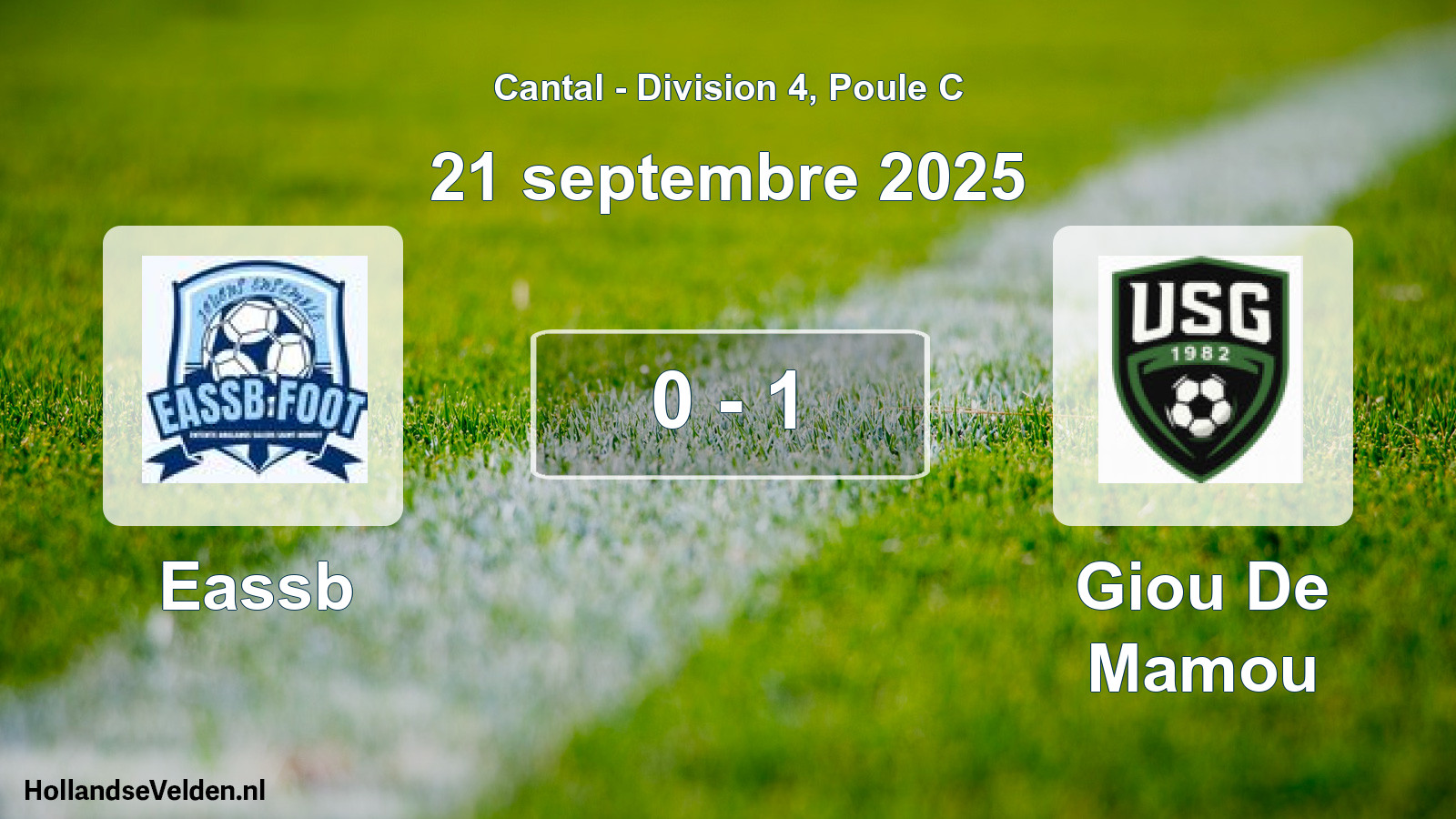 Match joué: Eassb - Giou De Mamou 0 - 1 (21 septembre 2025)