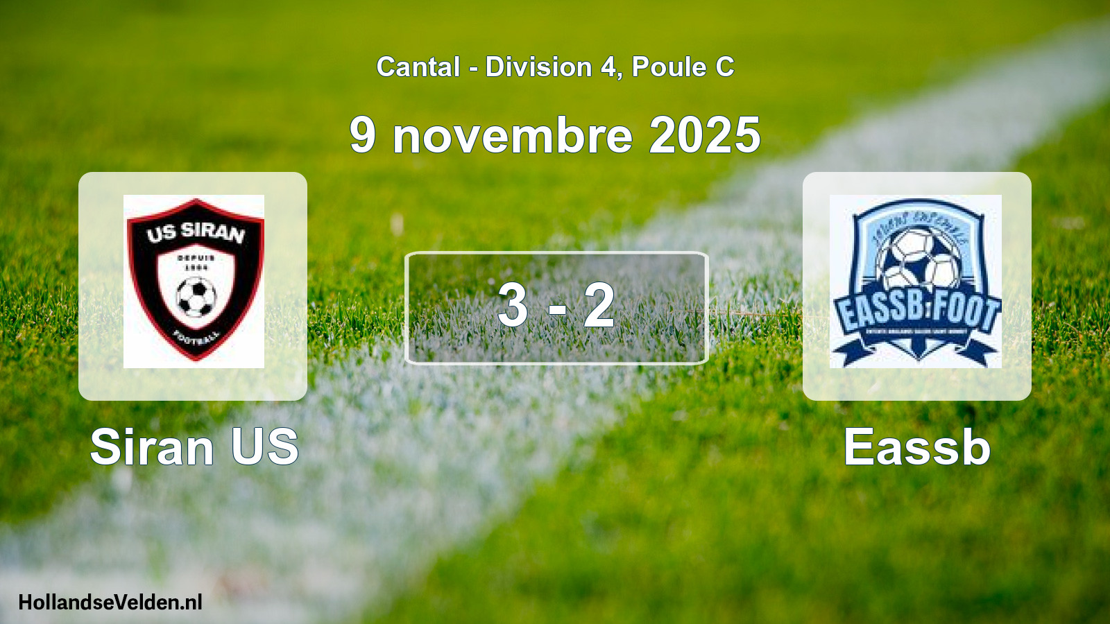Gespeelde wedstrijd: Siran US - Eassb 3 - 2 (9 november 2025)